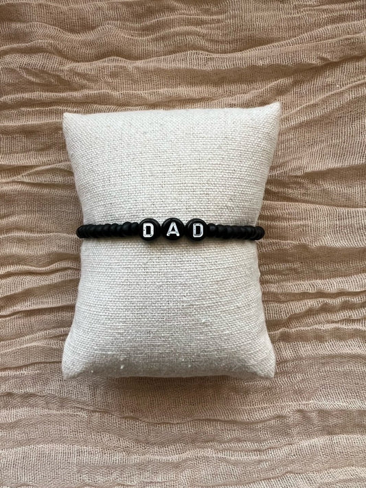 Custom Minimalist Bracelet | Classic | Matte Black | Men